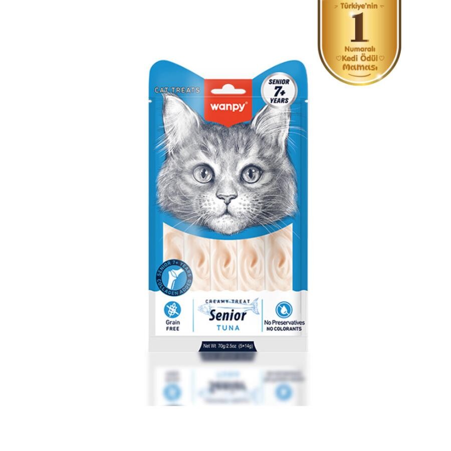 Wanpy Ton Balıklı 7 Yaş Kedi Krema Ödülü 5×14 GR | SRC: Barcode: 6927749874034